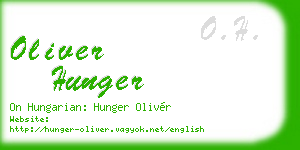 oliver hunger business card